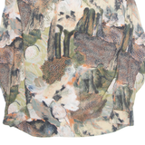 ALEXANDRA Womens Printed Blouse Green Long Sleeve Crazy Pattern 2XL