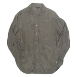 Sheer Womens Blouse Green Long Sleeve UK 10