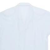 Sheer Womens Blouse Blue V-Neck L