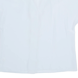Sheer Womens Blouse Blue V-Neck L