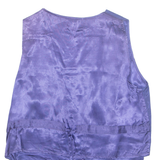 HAPPY PARTY Womens Waistcoat Purple V-Neck Sleeveless XL