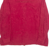 LINEAV Womens Printed Blouse Red Long Sleeve Floral XL