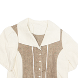 Womens Blouse Brown V-Neck M