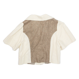 Womens Blouse Brown V-Neck M