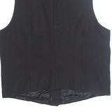 Womens Printed Waistcoat Black V-Neck Sleeveless Striped XL
