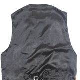 Womens Printed Waistcoat Brown V-Neck Sleeveless Crazy Pattern XL