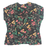 Womens Printed Blouse Black Floral 2XL
