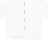 Womens Printed Blouse White Spotted M