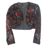 Womens Printed Blouse Black Long Sleeve Floral M