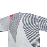 Womens Printed Blouse Black Striped UK 14