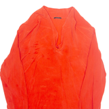Womens Top Red V-Neck Long Sleeve M