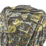 Womens Printed Blouse Green Long Sleeve Paisley L