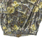 Womens Printed Blouse Green Long Sleeve Paisley L