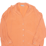 Womens Blouse Orange V-Neck Long Sleeve 4XL