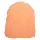 Womens Blouse Orange V-Neck Long Sleeve 4XL