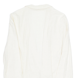 Womens Blouse Beige V-Neck Long Sleeve L