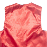 Fire And Kisses Womens Printed Waistcoat Red V-Neck Sleeveless XL