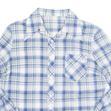 Womens Printed Shirt Blue Long Sleeve Check M