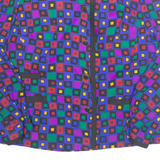 Womens Printed Blouse Purple Long Sleeve Check UK 16