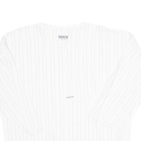 Womens Top White Long Sleeve Striped L
