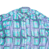 Womens Printed Blouse Blue Check L
