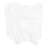 Womens Corset White Strapless XS
