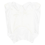 Womens Corset White Strapless XS