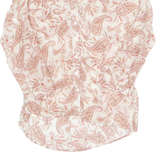 ZARA Sheer Womens Printed Blouse Red V-Neck 3/4 Sleeve Paisley S