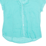 ZARA Womens Blouse Blue V-Neck M