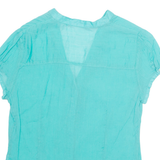 ZARA Womens Blouse Blue V-Neck M