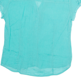 ZARA Womens Blouse Blue V-Neck M