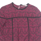 ZARA Womens Top Maroon Long Sleeve S