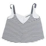 Womens Vest Black Sleeveless Striped S