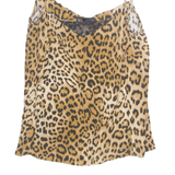 ZARA Womens Printed Vest Brown Sleeveless Animal Print XS