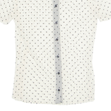 ZARA Sheer Womens Printed Top Beige Spotted S
