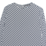 ZARA Womens Printed Top Black Long Sleeve Check S