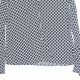 ZARA Womens Printed Top Black Long Sleeve Check S