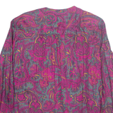 COLLECTIONS Womens Printed Blouse Purple Long Sleeve Paisley M