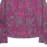 COLLECTIONS Womens Printed Blouse Purple Long Sleeve Paisley M