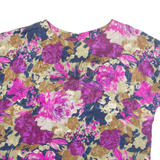 Womens Printed Top Pink Floral L