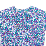 Womens Printed Top Blue Crazy Pattern M