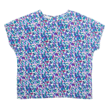 Womens Printed Top Blue Crazy Pattern M