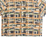 Womens Printed Top Brown Crazy Pattern L