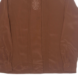 Womens Shirt Brown Collared Long Sleeve S