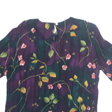 JACLYN SMITH Womens Printed Top Purple Floral S
