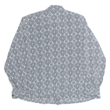 XTROVERT Womens Printed Shirt Black Collared Long Sleeve Geometric M