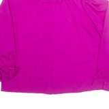 Womens Blouse Pink Collared Long Sleeve M