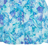 TESS Womens Printed Shirt Blue Collared Long Sleeve Crazy Pattern L