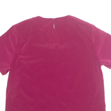 MAGGIE SWEET Embroidered Womens Top Maroon Floral S
