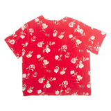 Womens Printed Top Red Floral M